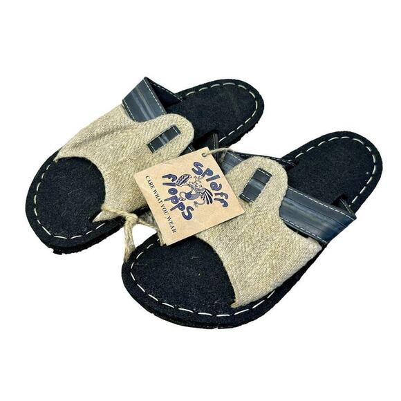 SPLAFF Eco Conscious Hipster Sandals Recycled Tires Tubes Hemp Slip Ons Sz 6 NEW main image 6